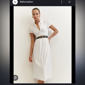 Reformation White Midi Dress